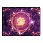 A Gold And Royal Purple Fractal Map Of The Stars Double Sided Fleece Blanket (Small)  45 x34  Blanket Front