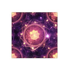 A Gold And Royal Purple Fractal Map Of The Stars Satin Bandana Scarf