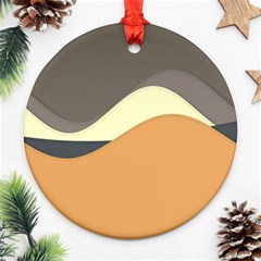 Wave Chevron Waves Material Ornament (round)