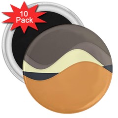 Wave Chevron Waves Material 3  Magnets (10 Pack) 