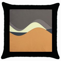 Wave Chevron Waves Material Throw Pillow Case (black) by Mariart