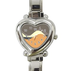 Wave Chevron Waves Material Heart Italian Charm Watch by Mariart