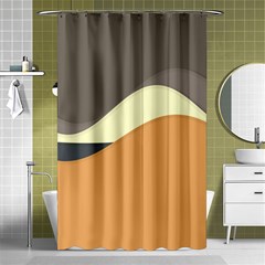 Wave Chevron Waves Material Shower Curtain 48  X 72  (small)  by Mariart