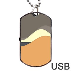 Wave Chevron Waves Material Dog Tag Usb Flash (two Sides) by Mariart