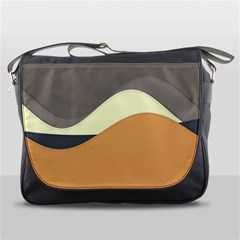 Wave Chevron Waves Material Messenger Bags