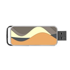 Wave Chevron Waves Material Portable Usb Flash (two Sides) by Mariart