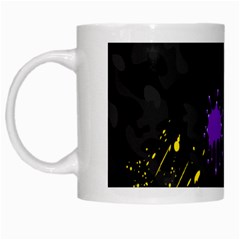 Black Camo Shot Spot Paint White Mugs by Mariart