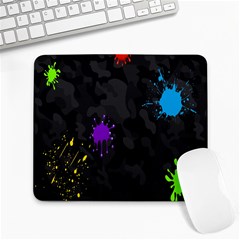 Black Camo Shot Spot Paint Large Mousepads by Mariart