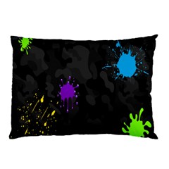 Black Camo Shot Spot Paint Pillow Case