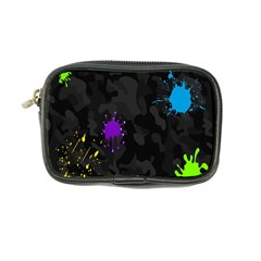 Black Camo Shot Spot Paint Coin Purse by Mariart