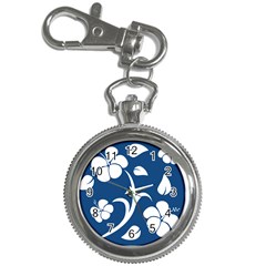 Blue Hawaiian Flower Floral Key Chain Watches