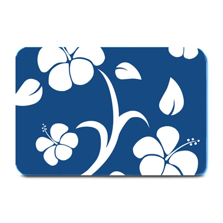 Blue Hawaiian Flower Floral Plate Mats