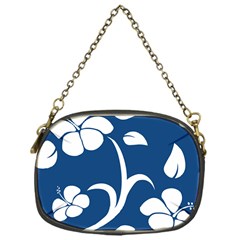 Blue Hawaiian Flower Floral Chain Purses (one Side)  by Mariart