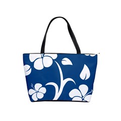 Blue Hawaiian Flower Floral Shoulder Handbags by Mariart