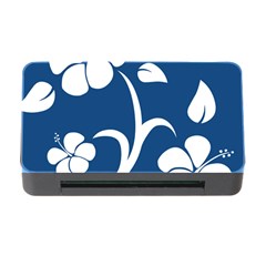 Blue Hawaiian Flower Floral Memory Card Reader With Cf by Mariart