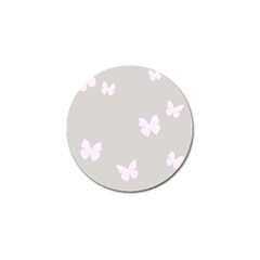 Butterfly Silhouette Organic Prints Linen Metallic Synthetic Wall Pink Golf Ball Marker by Mariart