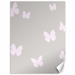 Butterfly Silhouette Organic Prints Linen Metallic Synthetic Wall Pink Canvas 36  X 48   by Mariart