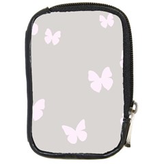 Butterfly Silhouette Organic Prints Linen Metallic Synthetic Wall Pink Compact Camera Cases by Mariart