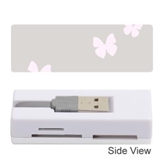 Butterfly Silhouette Organic Prints Linen Metallic Synthetic Wall Pink Memory Card Reader (stick) 