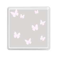 Butterfly Silhouette Organic Prints Linen Metallic Synthetic Wall Pink Memory Card Reader (square)  by Mariart