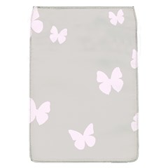 Butterfly Silhouette Organic Prints Linen Metallic Synthetic Wall Pink Flap Covers (l)  by Mariart