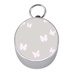 Butterfly Silhouette Organic Prints Linen Metallic Synthetic Wall Pink Mini Silver Compasses by Mariart