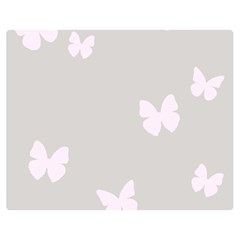 Butterfly Silhouette Organic Prints Linen Metallic Synthetic Wall Pink Double Sided Flano Blanket (medium) 