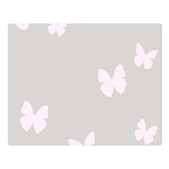 Butterfly Silhouette Organic Prints Linen Metallic Synthetic Wall Pink Double Sided Flano Blanket (large) 