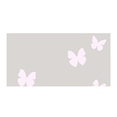 Butterfly Silhouette Organic Prints Linen Metallic Synthetic Wall Pink Satin Wrap