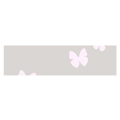 Butterfly Silhouette Organic Prints Linen Metallic Synthetic Wall Pink Satin Scarf (oblong)