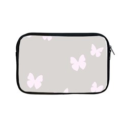 Butterfly Silhouette Organic Prints Linen Metallic Synthetic Wall Pink Apple Macbook Pro 13  Zipper Case by Mariart