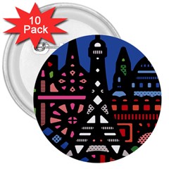 7 Wonders World 3  Buttons (10 Pack) 