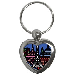 7 Wonders World Key Chains (heart) 