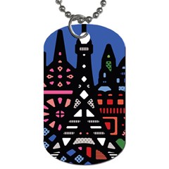 7 Wonders World Dog Tag (two Sides) by Mariart