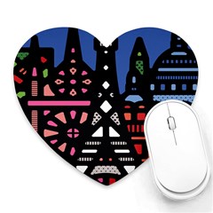 7 Wonders World Heart Mousepads