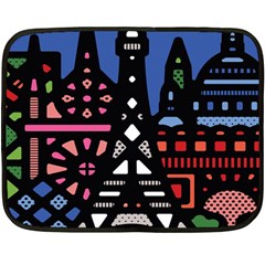 7 Wonders World Double Sided Fleece Blanket (mini)  by Mariart