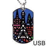 7 Wonders World Dog Tag USB Flash (Two Sides) Front