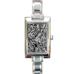 Black White Shape Rectangle Italian Charm Watch by Mariart