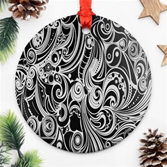 Black White Shape Ornament (round)