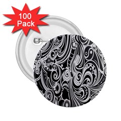 Black White Shape 2 25  Buttons (100 Pack) 