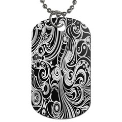 Black White Shape Dog Tag (one Side) by Mariart