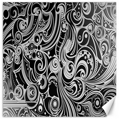 Black White Shape Canvas 12  X 12   by Mariart