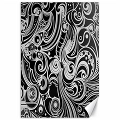 Black White Shape Canvas 20  X 30   by Mariart