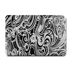 Black White Shape Small Doormat  by Mariart