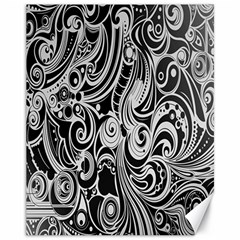 Black White Shape Canvas 11  X 14   by Mariart