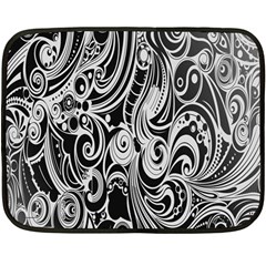 Black White Shape Double Sided Fleece Blanket (mini) 