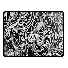 Black White Shape Fleece Blanket (small) by Mariart