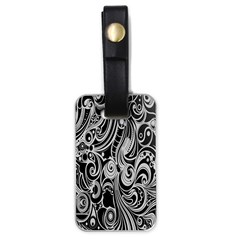 Black White Shape Luggage Tags (one Side)  by Mariart