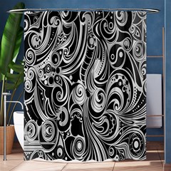 Black White Shape Shower Curtain 60  X 72  (medium)  by Mariart