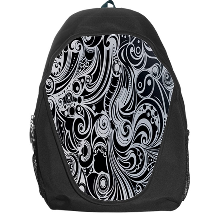 Black White Shape Backpack Bag